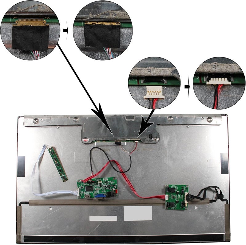 VSDISPLAY VGA Controller Board eDP for 27" 2560x1440 2K LM270WQ1-SDE3 36 pin WLED LCD Screen - Image 2
